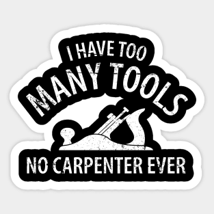 Wood Carpenter Joiner Woodcutter Craftsman Sticker